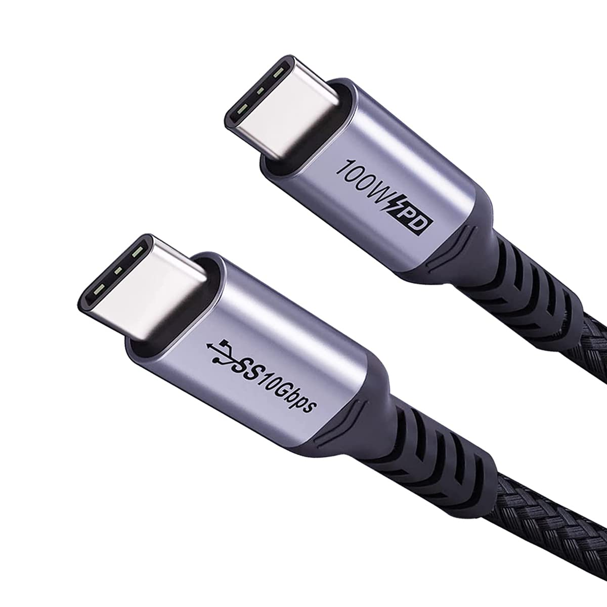 ZORBES Type C to Type C Cable 100W 6.5Ft Fast Charging USB C Cable USB 3.1 Gen 2 10Gbps Data Transfer Supports 4K HD Video Output Thunderbolt 3 Compatible with MacBook Pro/Air, Hub, USB C Devices ZORBES Type C to Type C Cable 100W 6.5Ft Fast Charging USB C Cable USB 3.1 Gen 2 10Gbps Data Transfer Supports 4K HD Video Output Thunderbolt 3 Compatible with MacBook Pro/Air, Hub, USB C Devices
